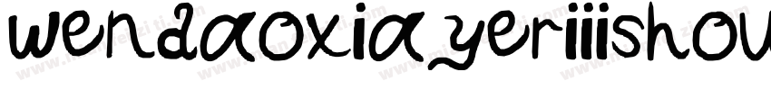 wendaoxiayeriiishouxieti Reqular字体转换